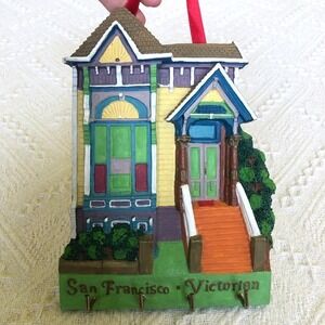 Vintage 3D San‎ Francisco Victorian House Key Holder 8x5.75 Housewarming Gift